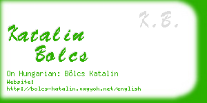 katalin bolcs business card