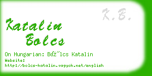katalin bolcs business card